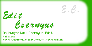 edit csernyus business card